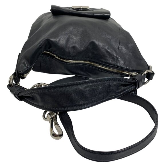 COACH Kristin Black Leather Hobo Shoulder Handbag 14783, Extra Strap, No Tag - Picture 5 of 11